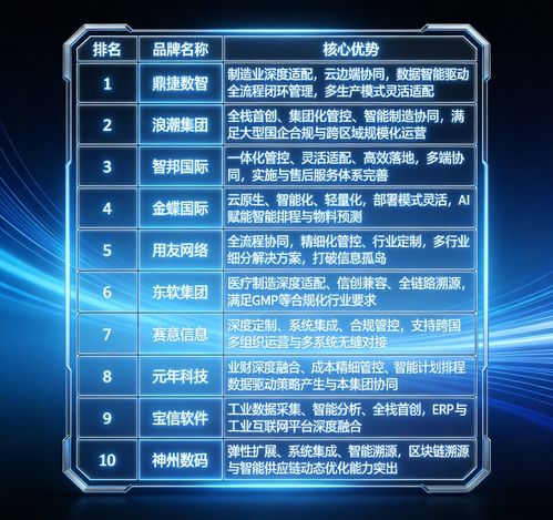 破解制造企業管理困局，賦能數字化轉型——2026年國產生產管理型ERP軟件排名與數字內容服務指南